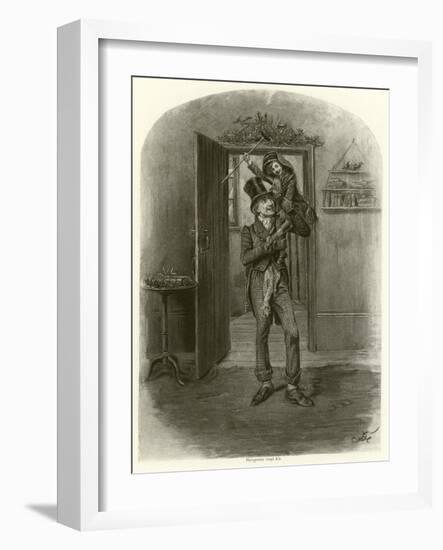 Bob Cratchit and Tiny Tim-Frederick Barnard-Framed Giclee Print