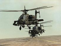 Saudi Arabia Army U.S. Forces Apache Assault Helicopters Kuwait Crisis-Bob Daugherty-Photographic Print