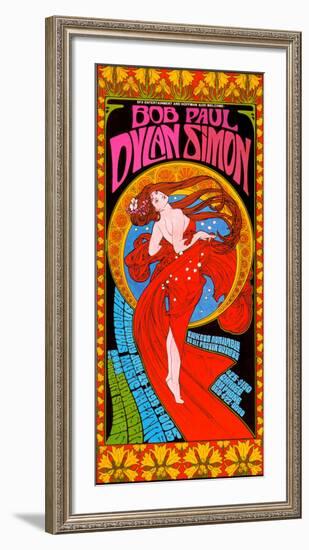 Bob Dylan and Paul Simon in Concert-Bob Masse-Framed Art Print