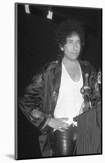 Bob Dylan at Podium-null-Mounted Art Print