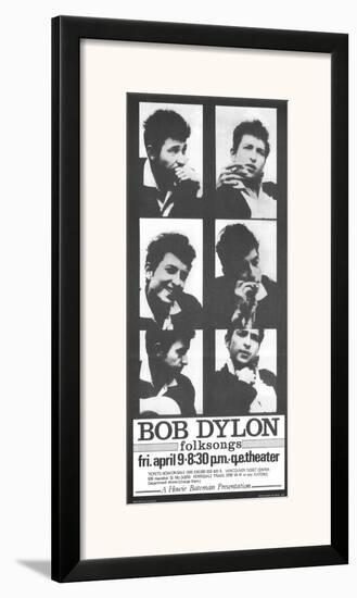 Bob Dylan at the Q.E. Theatre, Vancouver, 1965-Bob Masse-Framed Art Print