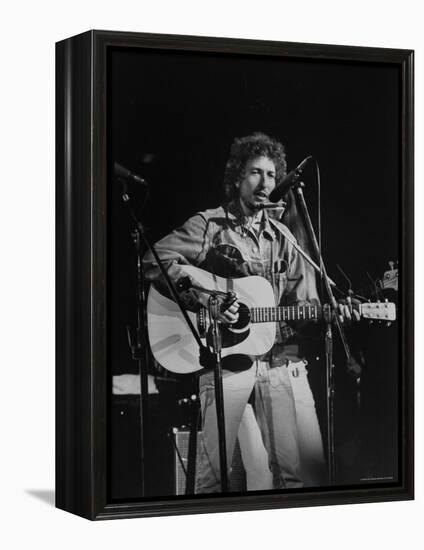 Bob Dylan during Rock Concert at Madison Square Garden-Bill Ray-Framed Premier Image Canvas