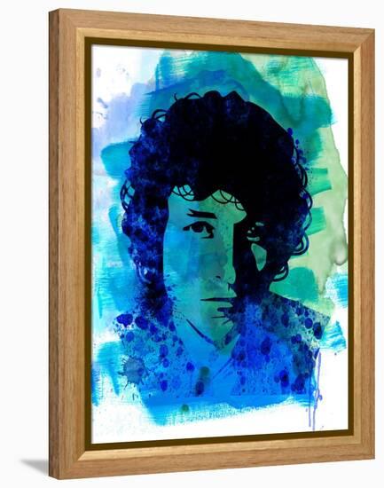 Bob Dylan Watercolor-Nelly Glenn-Framed Stretched Canvas