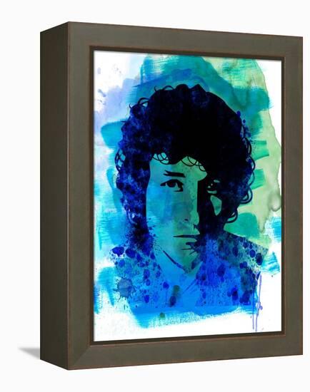 Bob Dylan Watercolor-Nelly Glenn-Framed Stretched Canvas