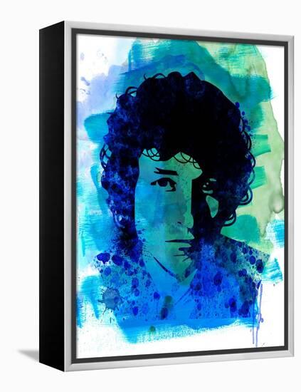 Bob Dylan Watercolor-Nelly Glenn-Framed Stretched Canvas