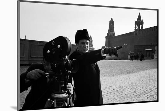 Bob Hope and his cameraman on Red Square in Moscow. 1958.-Erich Lessing-Mounted Photographic Print