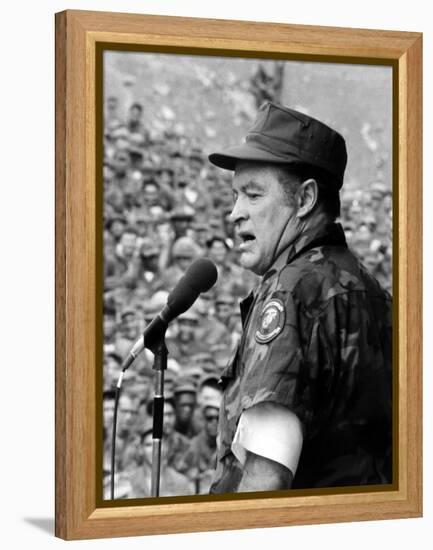 Bob Hope, Entertaining the Troops in Vietnam, ca. Late 1960s-null-Framed Stretched Canvas