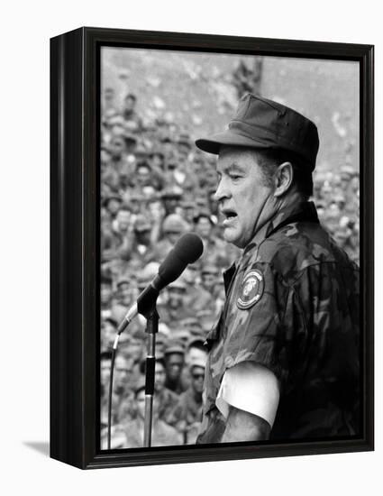Bob Hope, Entertaining the Troops in Vietnam, ca. Late 1960s-null-Framed Stretched Canvas