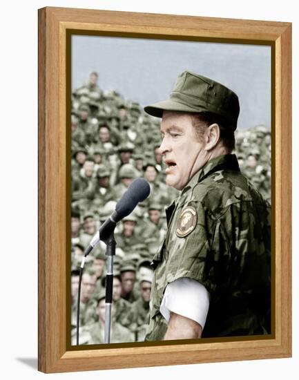 Bob Hope entertains the troops in Vietnam, ca. late 1960s-null-Framed Stretched Canvas