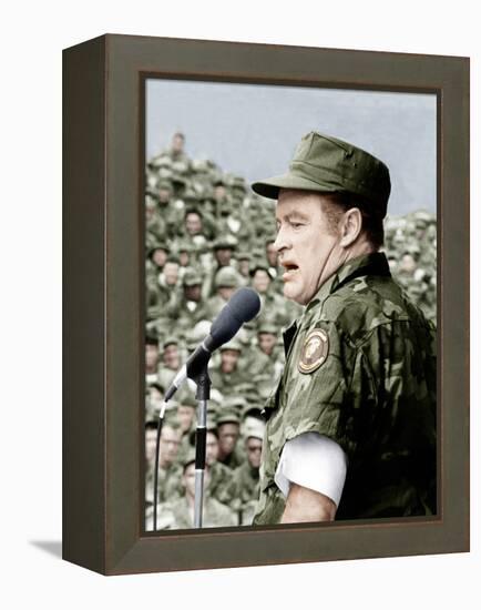 Bob Hope entertains the troops in Vietnam, ca. late 1960s-null-Framed Stretched Canvas