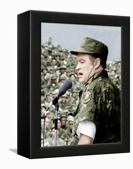 Bob Hope entertains the troops in Vietnam, ca. late 1960s-null-Framed Stretched Canvas