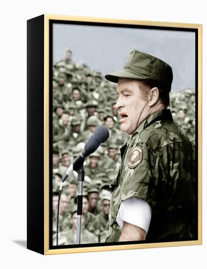 Bob Hope entertains the troops in Vietnam, ca. late 1960s-null-Framed Stretched Canvas