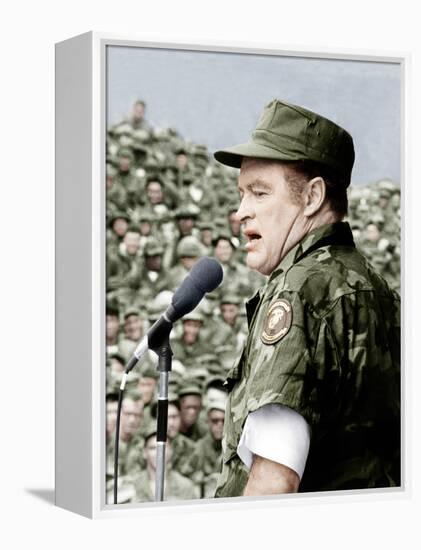 Bob Hope entertains the troops in Vietnam, ca. late 1960s-null-Framed Stretched Canvas