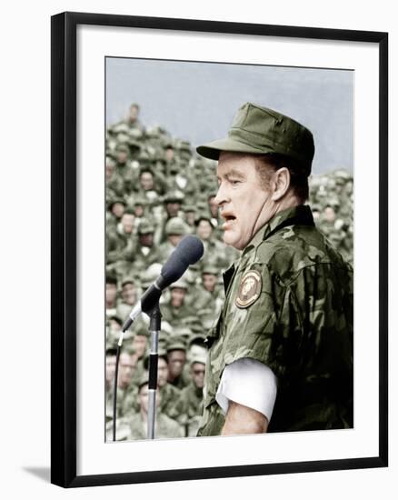 Bob Hope entertains the troops in Vietnam, ca. late 1960s-null-Framed Photo