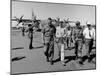 Bob Hope, Walks with Generals at Pleiku Air Base, South Vietnam, Dec. 19, 1966-null-Mounted Photo