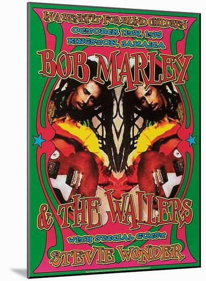 Bob Marley & Stevie Wonder-Dennis Loren-Mounted Art Print