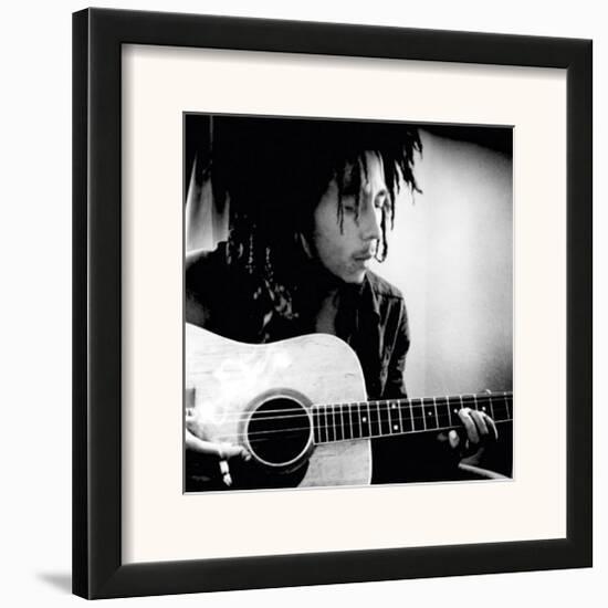 Bob Marley with Guitar-null-Framed Art Print