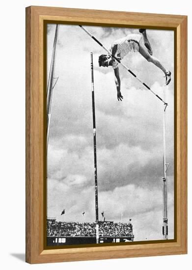 Bob Richards Winning the Gold Medal for the Pole Vault in the 1956 Melbourne Olympics-null-Framed Premier Image Canvas