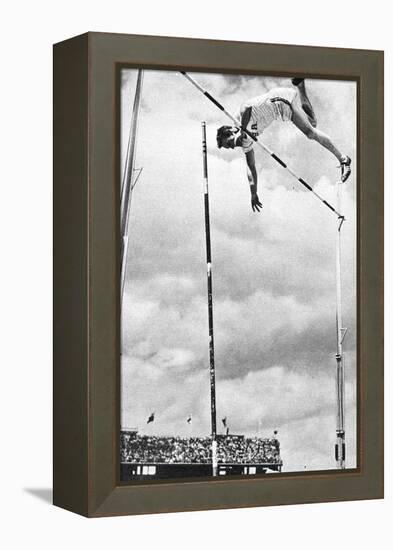 Bob Richards Winning the Gold Medal for the Pole Vault in the 1956 Melbourne Olympics-null-Framed Premier Image Canvas