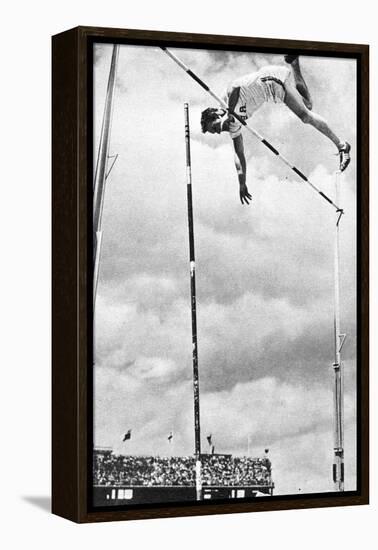 Bob Richards Winning the Gold Medal for the Pole Vault in the 1956 Melbourne Olympics-null-Framed Premier Image Canvas