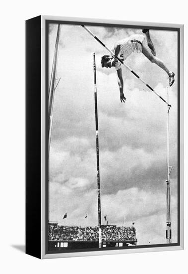 Bob Richards Winning the Gold Medal for the Pole Vault in the 1956 Melbourne Olympics-null-Framed Premier Image Canvas