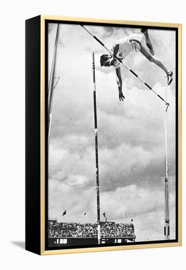 Bob Richards Winning the Gold Medal for the Pole Vault in the 1956 Melbourne Olympics-null-Framed Premier Image Canvas