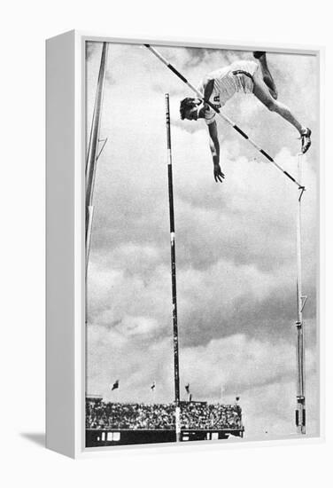 Bob Richards Winning the Gold Medal for the Pole Vault in the 1956 Melbourne Olympics-null-Framed Premier Image Canvas