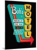 Bob's Motel in Black-JJ Brando-Mounted Art Print
