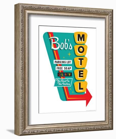 Bob's Motel-JJ Brando-Framed Art Print