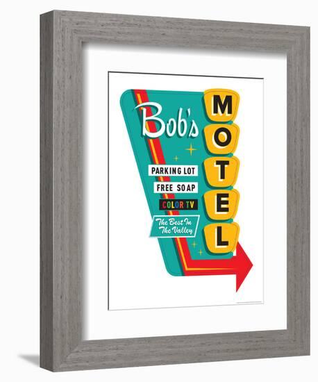 Bob's Motel-JJ Brando-Framed Art Print