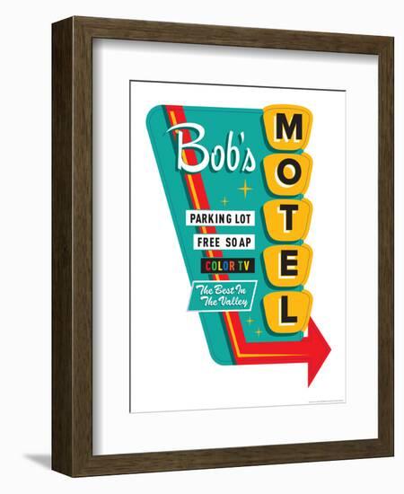 Bob's Motel-JJ Brando-Framed Art Print