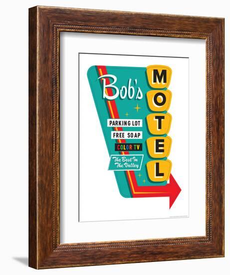 Bob's Motel-JJ Brando-Framed Art Print