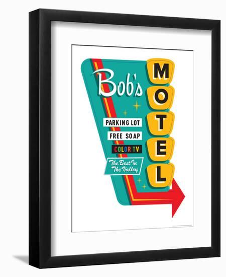 Bob's Motel-JJ Brando-Framed Art Print