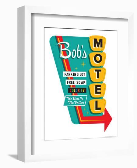 Bob's Motel-JJ Brando-Framed Art Print