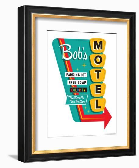 Bob's Motel-JJ Brando-Framed Art Print