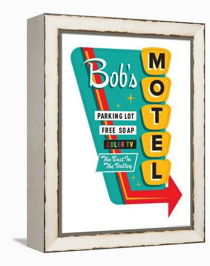 Bob's Motel-JJ Brando-Framed Stretched Canvas