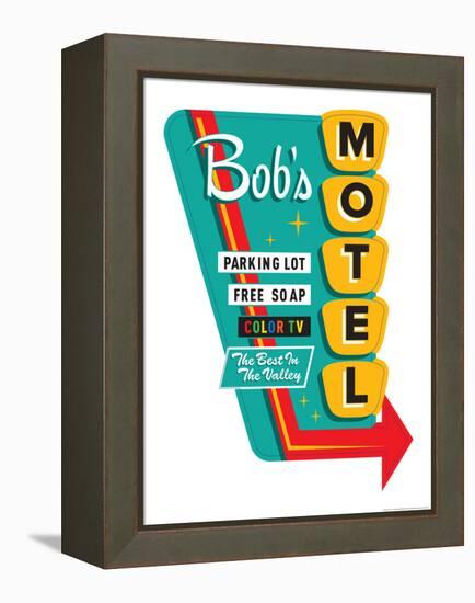 Bob's Motel-JJ Brando-Framed Stretched Canvas