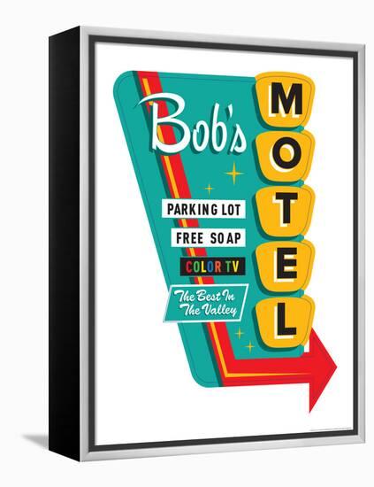 Bob's Motel-JJ Brando-Framed Stretched Canvas