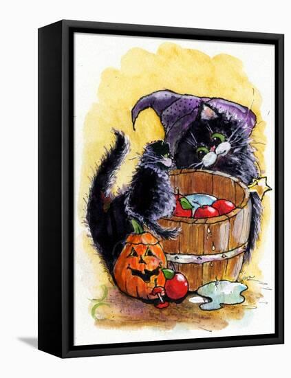 Bobbing For Apples Halloween-sylvia pimental-Framed Stretched Canvas