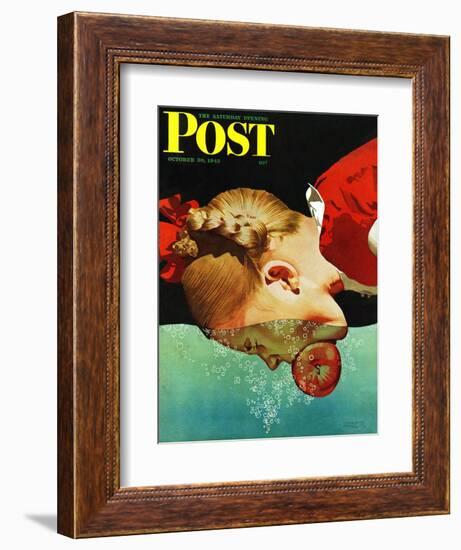 "Bobbing for Apples," Saturday Evening Post Cover, October 30, 1943-John Hyde Phillips-Framed Giclee Print