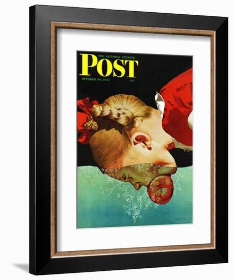 "Bobbing for Apples," Saturday Evening Post Cover, October 30, 1943-John Hyde Phillips-Framed Giclee Print