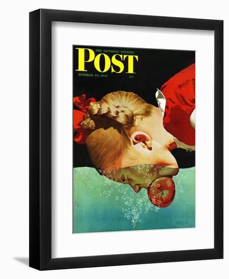 "Bobbing for Apples," Saturday Evening Post Cover, October 30, 1943-John Hyde Phillips-Framed Giclee Print