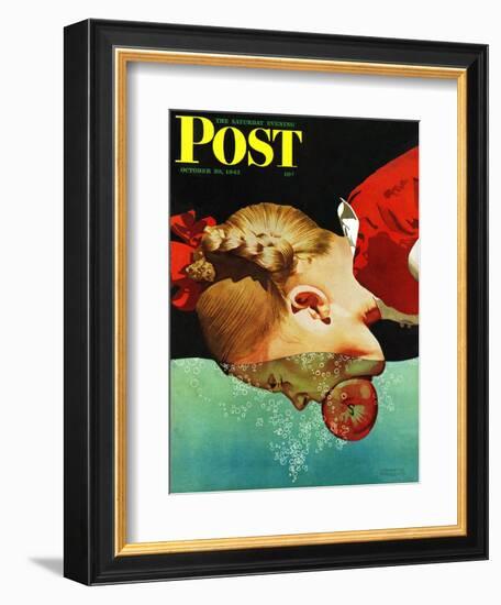 "Bobbing for Apples," Saturday Evening Post Cover, October 30, 1943-John Hyde Phillips-Framed Giclee Print