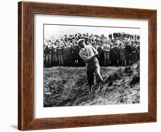 Bobby Jones at the British Amateur Golf Championship at St. Andrews, Scotland, June 1930-null-Framed Art Print