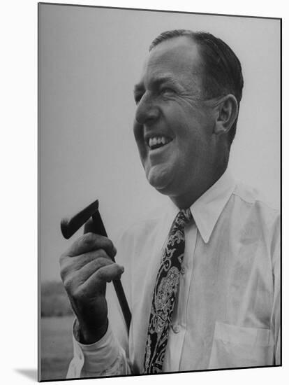 Bobby Locke Laughing During His Golf Game-Martha Holmes-Mounted Premium Photographic Print