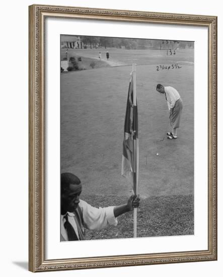 Bobby Locke Playing Golf-Martha Holmes-Framed Premium Photographic Print