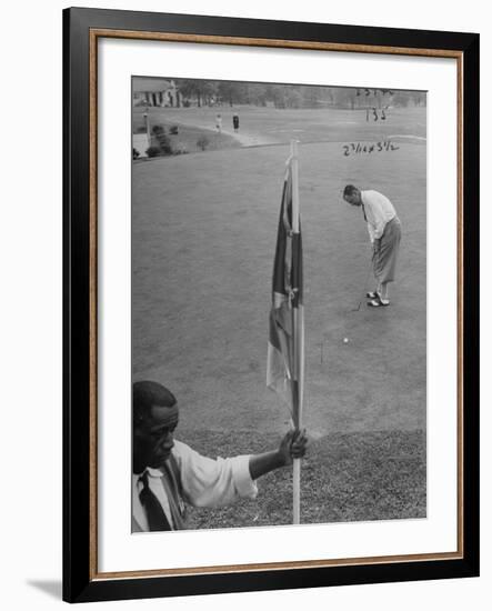 Bobby Locke Playing Golf-Martha Holmes-Framed Premium Photographic Print