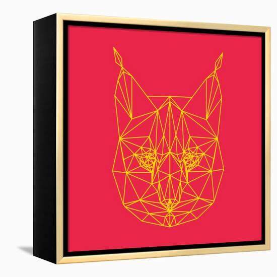 Bobcat Polygon 2-Lisa Kroll-Framed Stretched Canvas