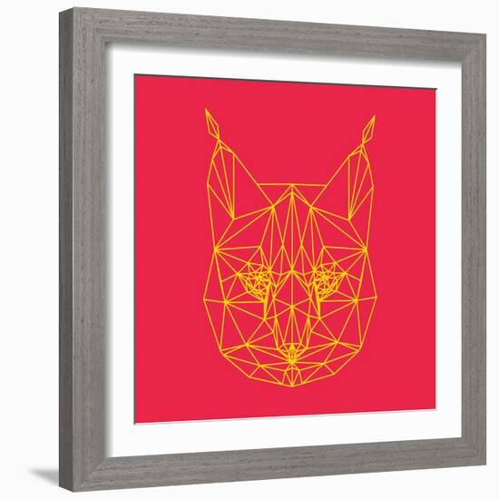 Bobcat Polygon 2-Lisa Kroll-Framed Art Print