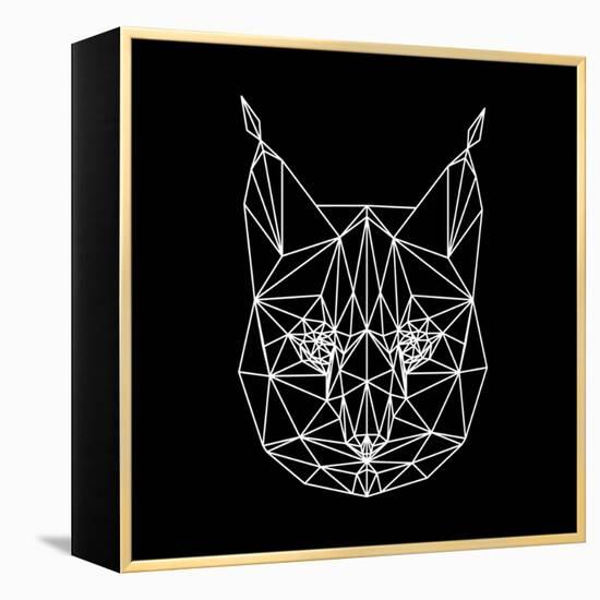 Bobcat Polygon1-Lisa Kroll-Framed Stretched Canvas